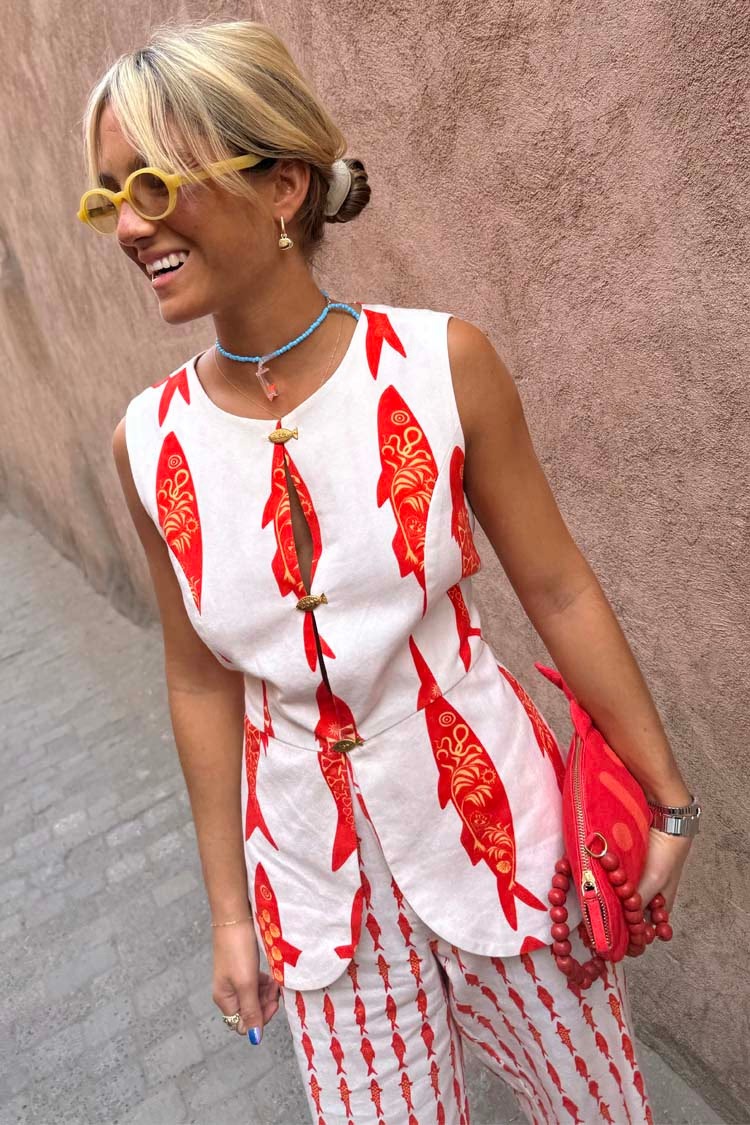 Never Fully Dressed, Cream Marina Sol Waistcoat