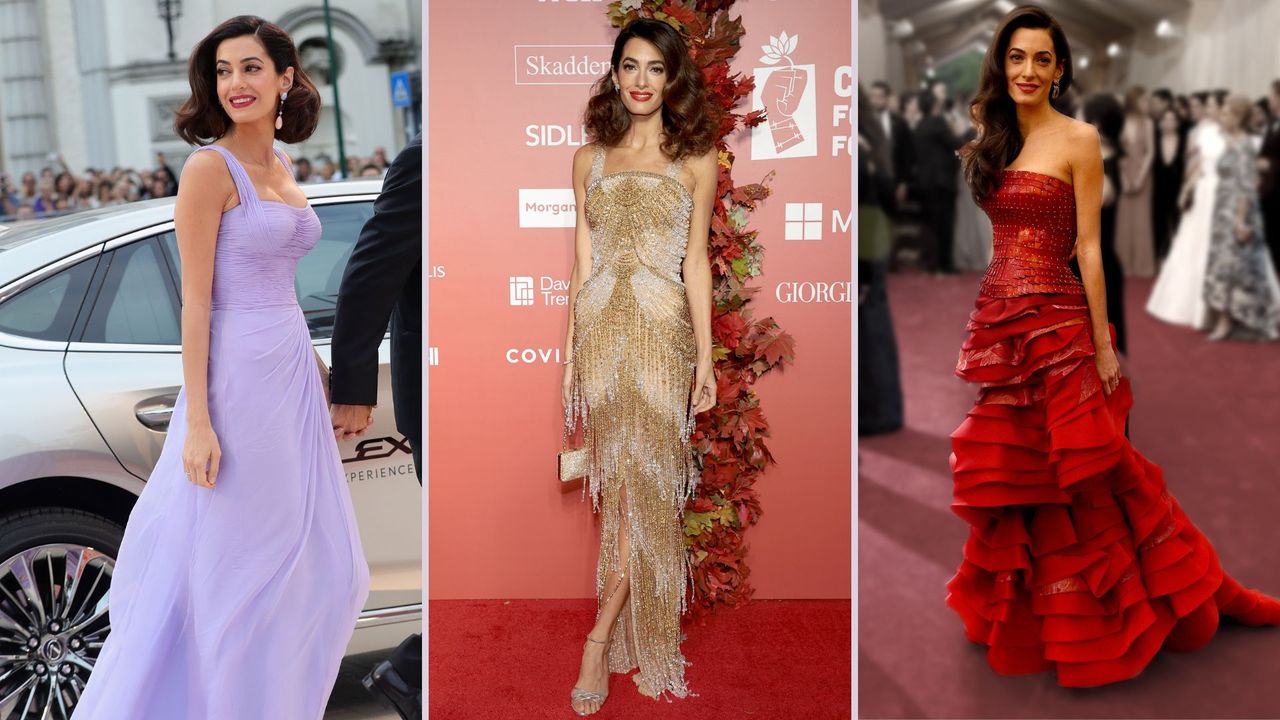 composite of Amal Clooney&#039;s most stylish moments