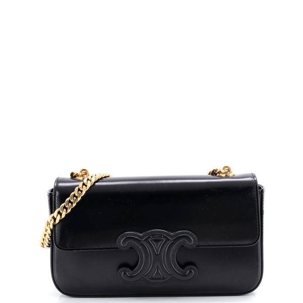 Triomphe Chain Shoulder Bag Leather Small