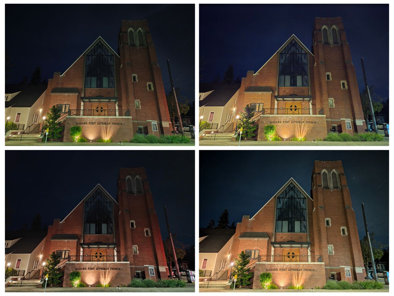 A church at night