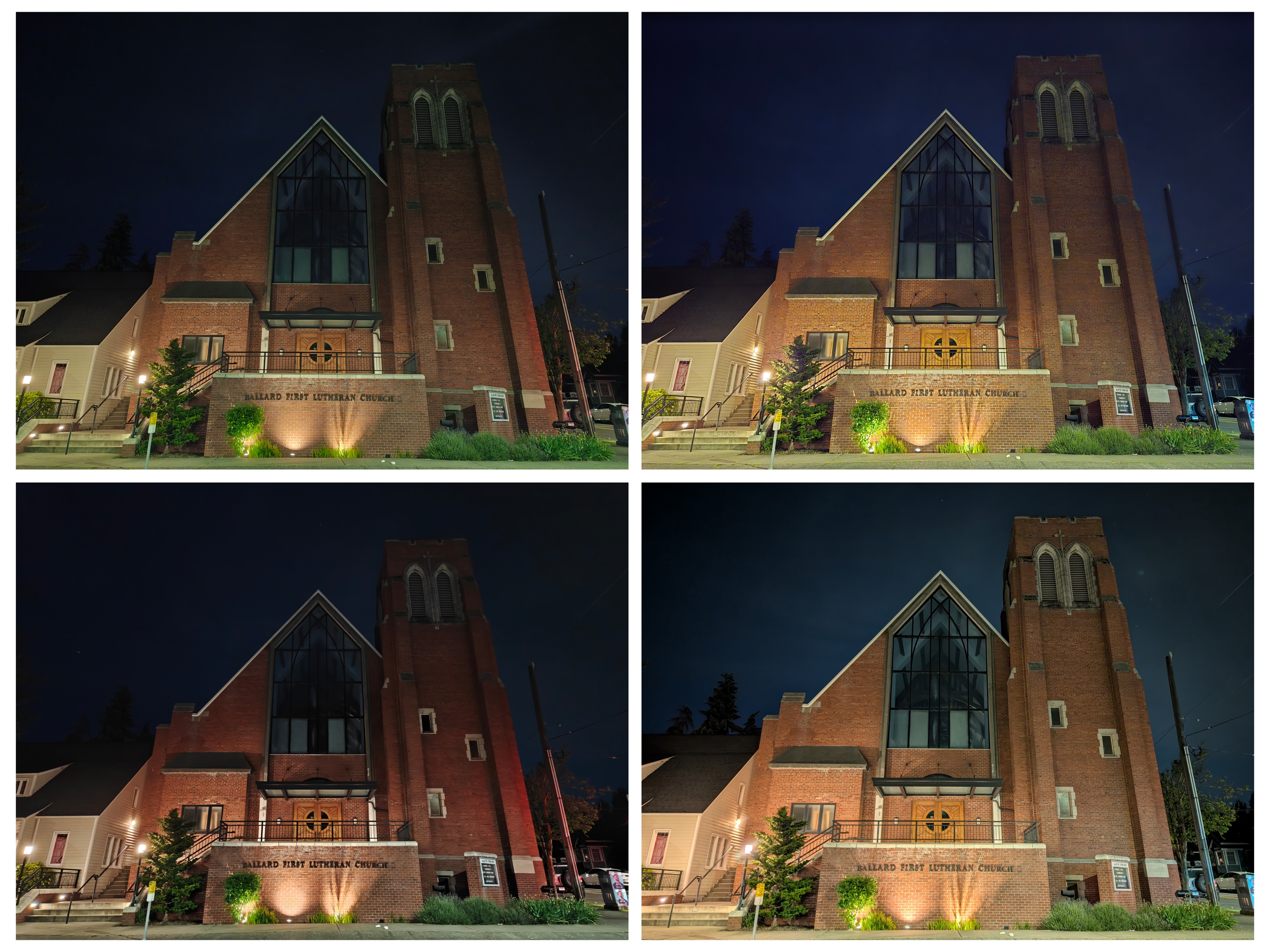 A church at night