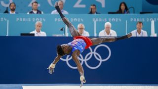 Team USA gymnast Frederick Richard, at the 2024 Olympic Games, photographed by Jeff Cable