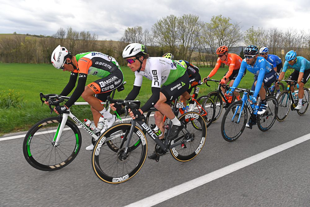 Ben King in the stage 6 breakaway at Tirreno-Adriatico