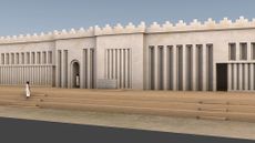 A digital replica of a temple