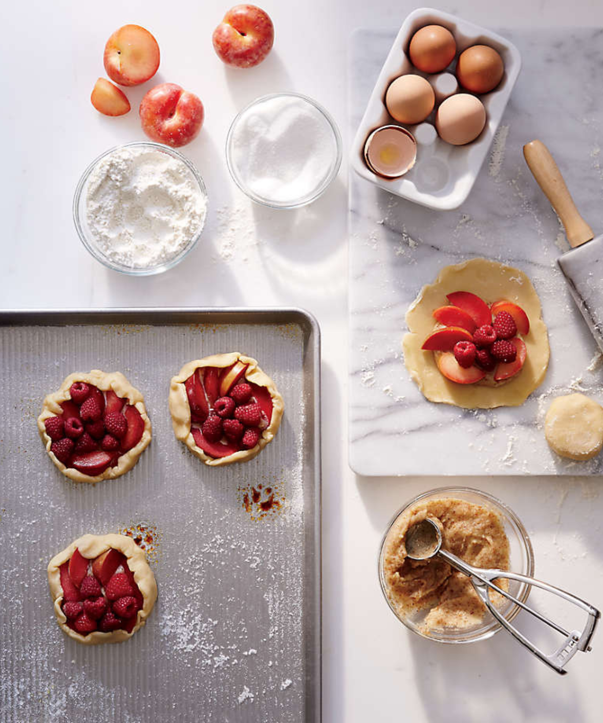 USA sheet pan ready to bake a pastry dessert