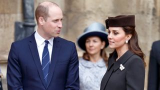 Prince William and Catherine, Princess of Wales attend the traditional Easter Sunday church service