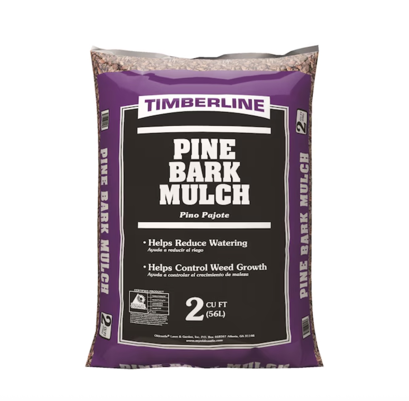Timberline Pine Bark Mulch bag from Lowe's
