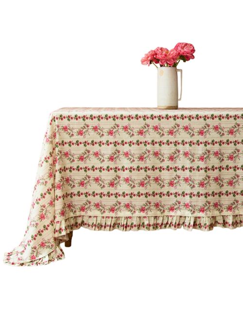 Birgitta Botanical Ruffle Tablecloth