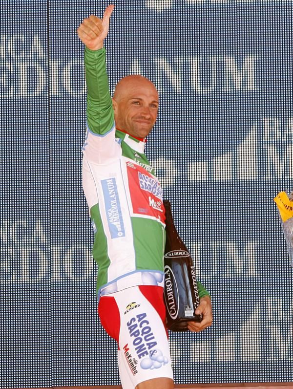 Thumbs up from Giro mountains classification winner Stefano Garzelli.