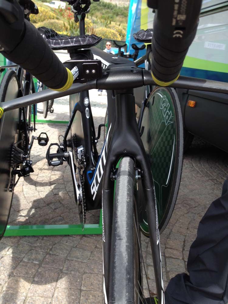 The aero head tune of the Scott Plasma bike