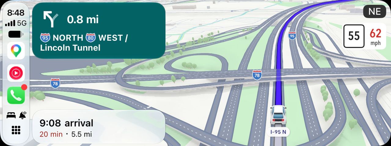 Google Maps Immersive Navigation screenshot.