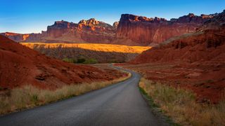 Road winding through Capitol Reef National Park