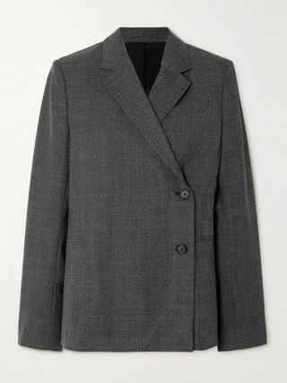 Double-Breasted Recycled Woven Blazer
