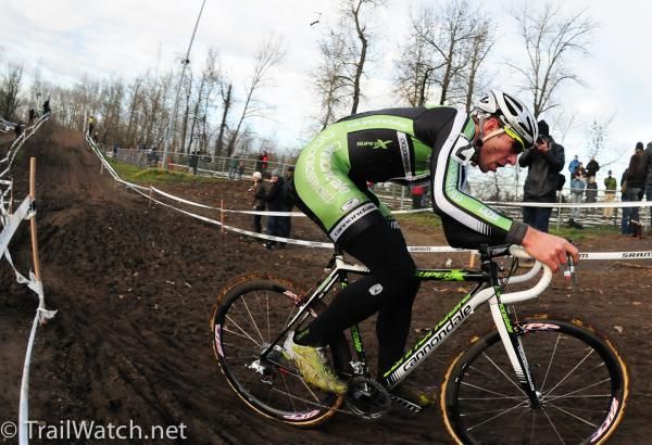 Jeremy Powers (Cannondale Cyclocrossworld) was victorious in the Portland mud.