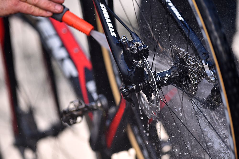 Bike cleaning was necessary in Sunday.