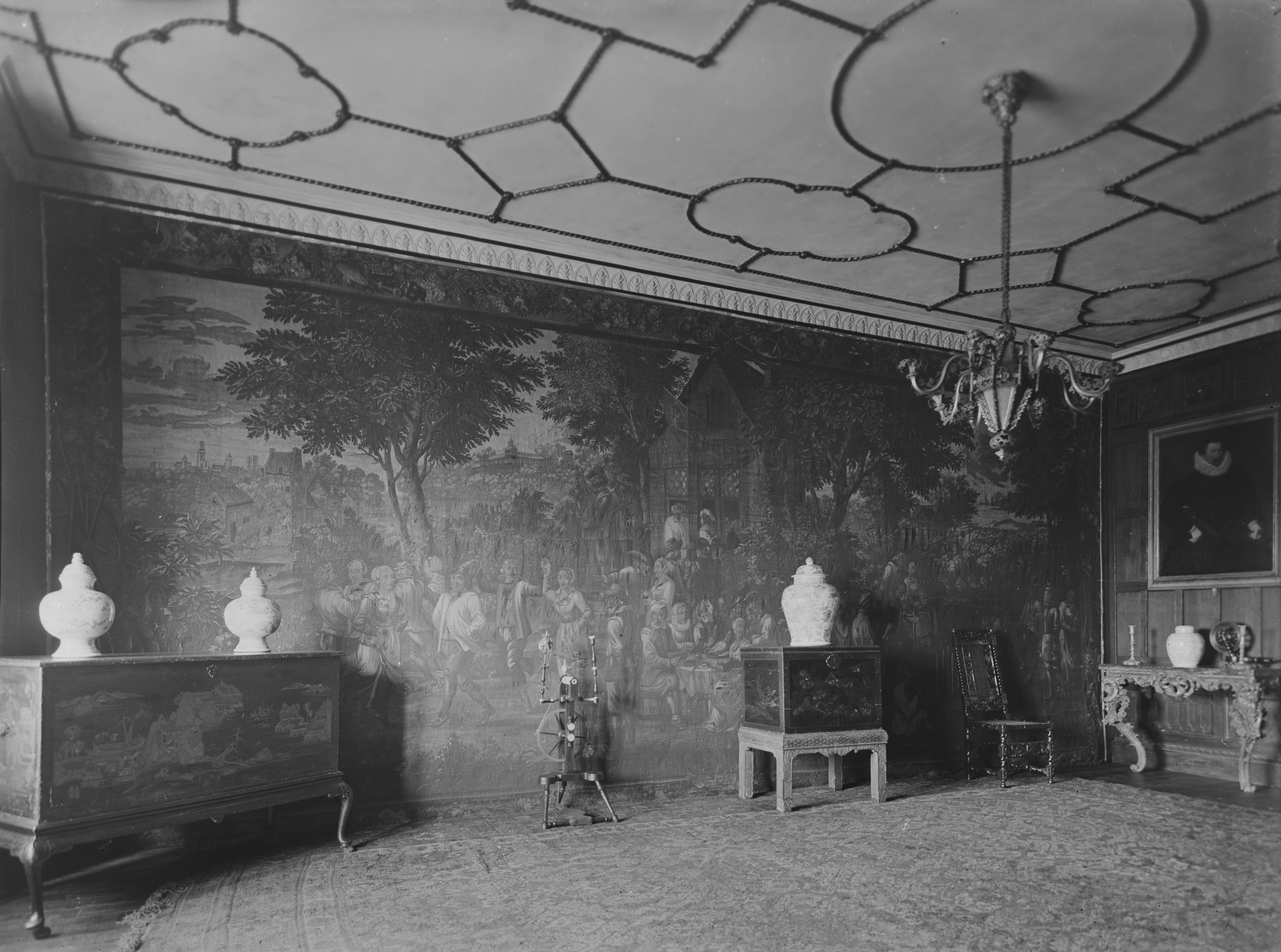 Black and white images of Belhus house in Essex