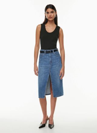 Denim Forum, The 90s Halle Jean Skirt