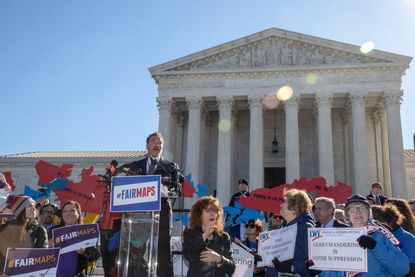 Protesters call for an end to partisan gerrymandering