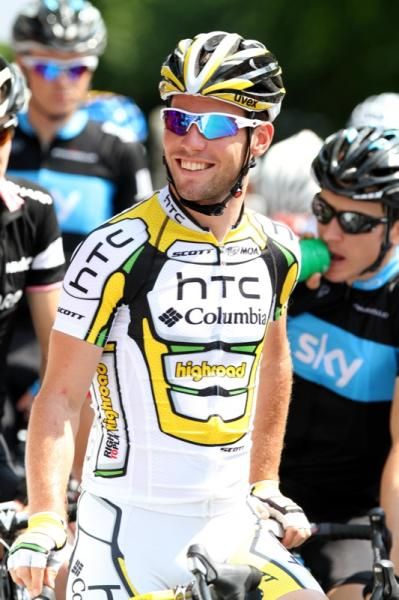 Mark Cavendish (HTC - Columbia) on the start line.