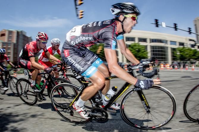 Riders lean in for some of today's tight corners