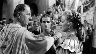 Louis Calhern, Marlon Brando and Greer Garson in Julius Caesar