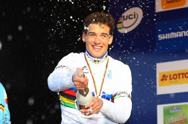 Zdenek Stybar (Czech Republic) opens the champagne