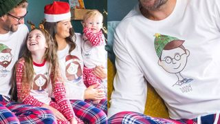 Sparks & Daughters Personalised Family Portrait Christmas Pyjamas