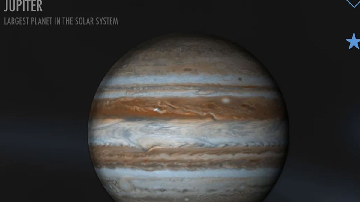 Screenshot from the SkyView app