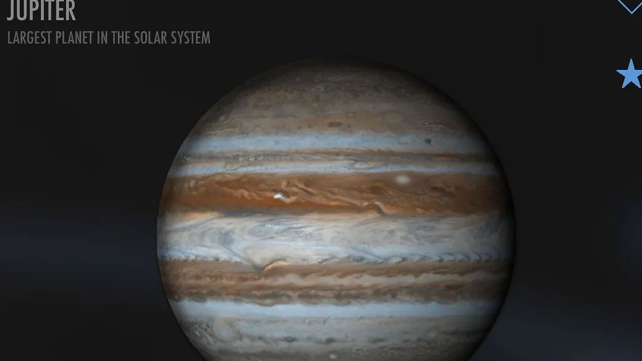 Screenshot from the SkyView app