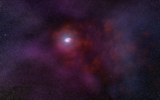 This illustration depicts a "pulsar wind nebula" another source that could have produced this infrared signature.