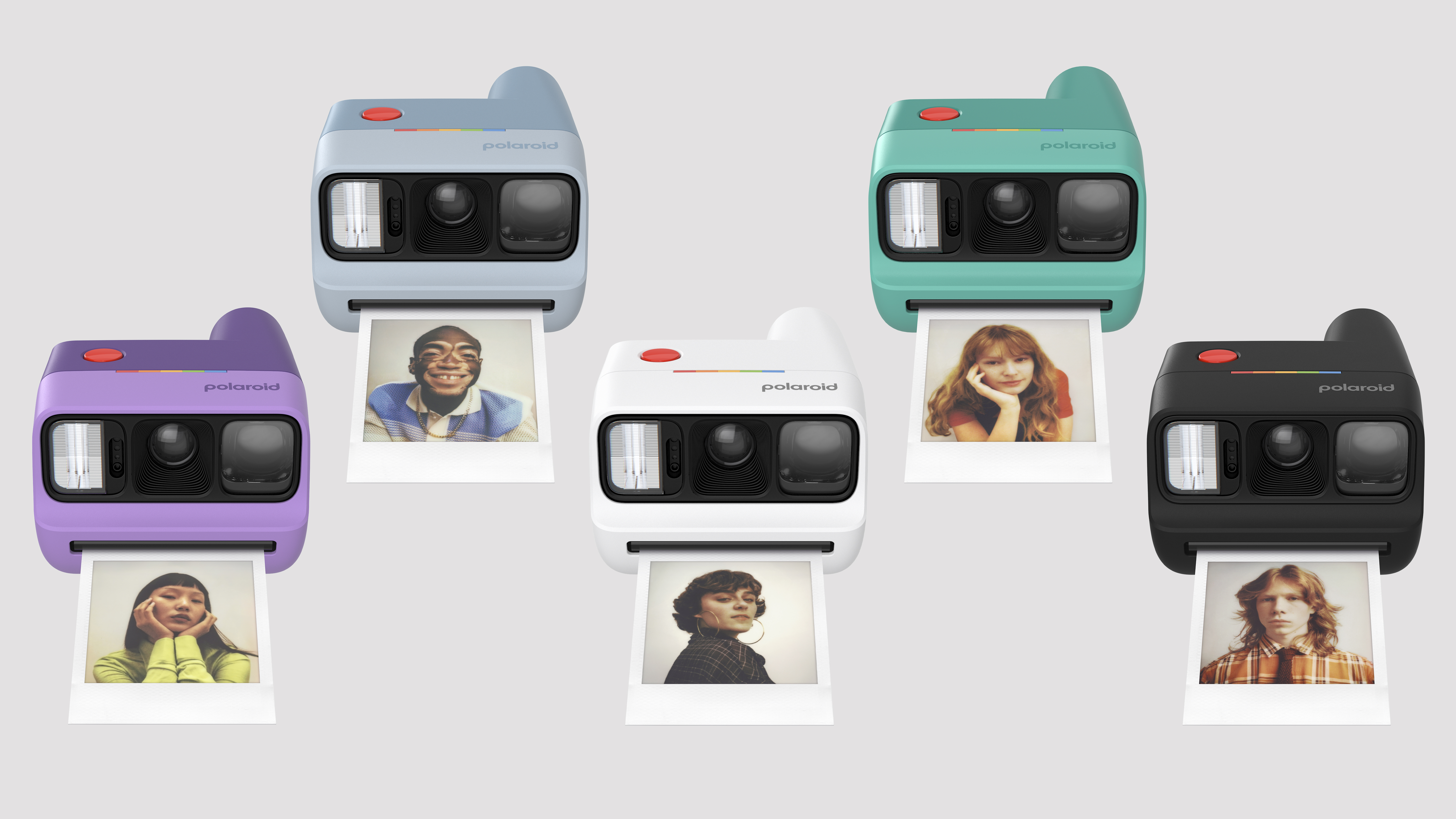Polaroid Go Gen 3 product shot against a grey background