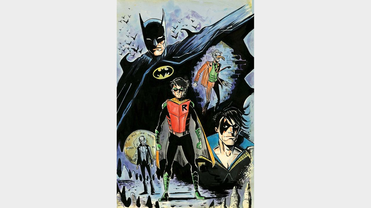 Jeff Lemire's variant cover for Robin &amp; Batman: Jason Todd #1.