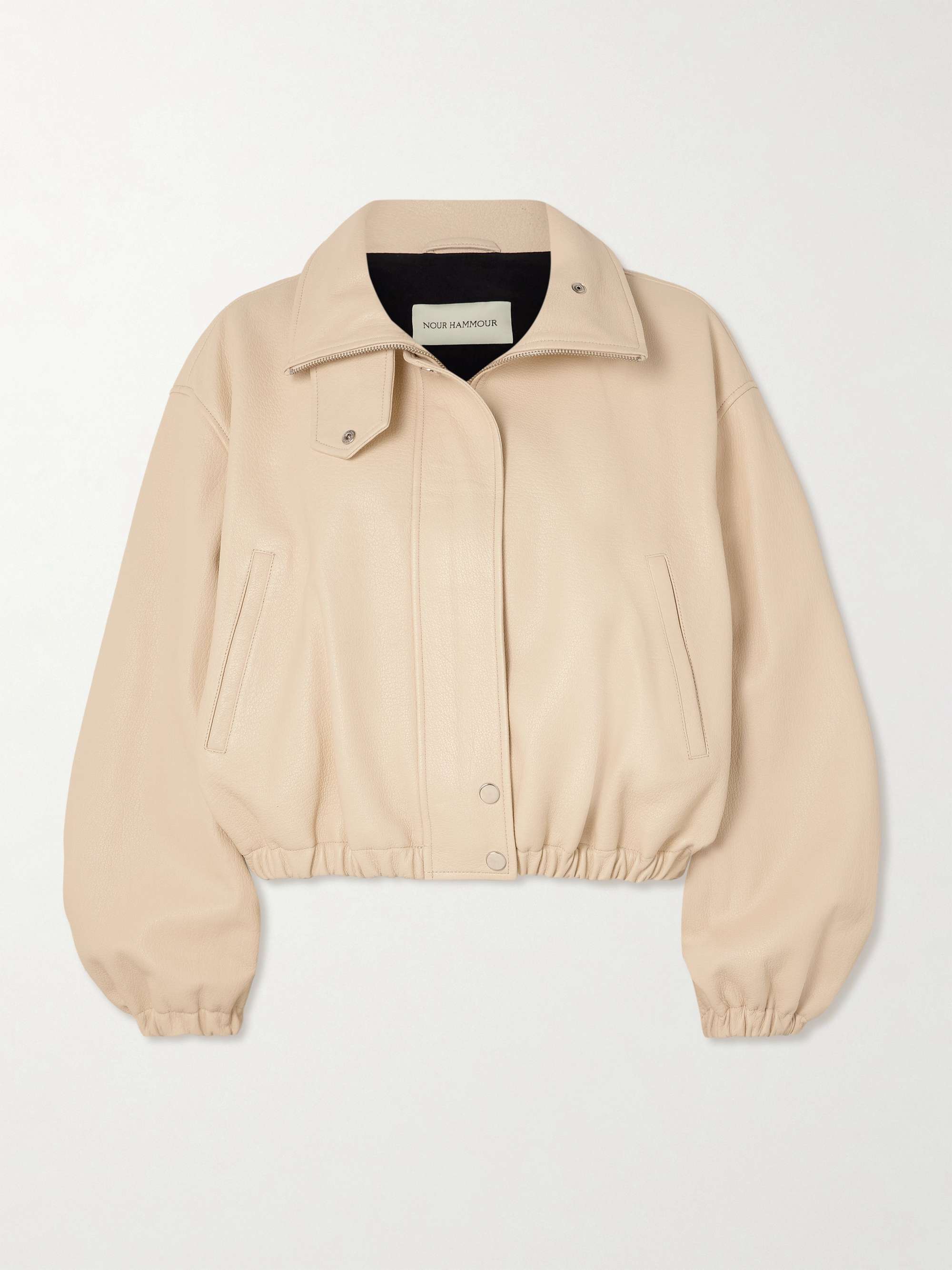 Pia Textured-Leather Jacket