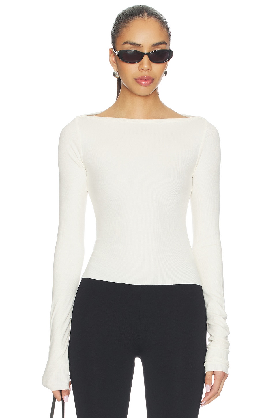 Long Sleeve Boatneck Top
