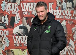 Academy Director Alex Inglethorpe of Liverpool during the U18 Premier League Cup game at AXA Training Centre on October 21, 2023 in Kirkby, England. (Photo by Nick Taylor/Liverpool FC/Liverpool FC via Getty Images)