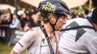 Sarah Sturm after the finish of Traka 360 gravel race