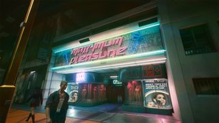 Cyberpunk 2077 I Fought The Law choices - the Maximum Pleasure storefront