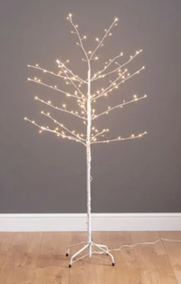 Mains Operated Birch Tree with 160 Warm White Copper Wire LEDs - £29.99 (Save £15) | Robert Dyas
