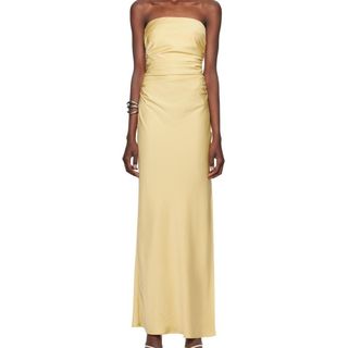 BEC + BRIDGE Yellow Eternity Strapless Maxi Dress