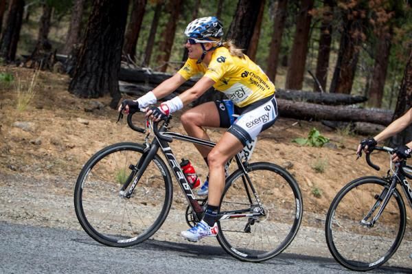 Kristin Armstrong (Exergy) bides her time back in the field.