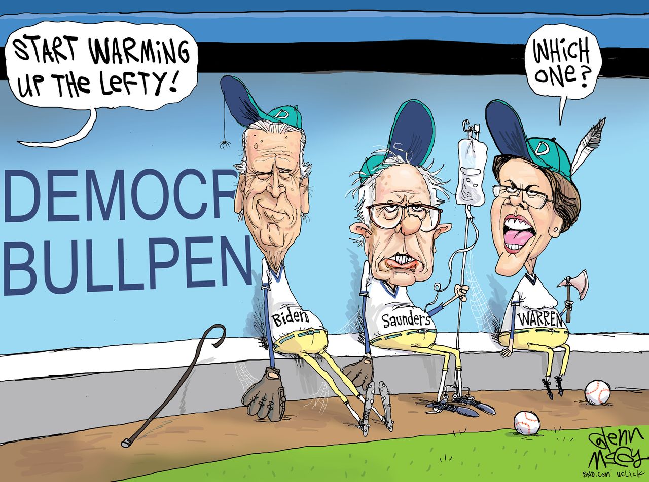 Political cartoon U.S. Democrats 2016