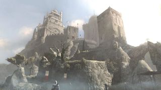 Masyaf castle, one of the Hashashins' many strongholds, as it stands in the first Assassin's Creed title.