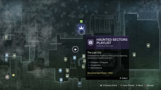 Destiny 2 Festival of the Lost Haunted Sector tower map playlist node