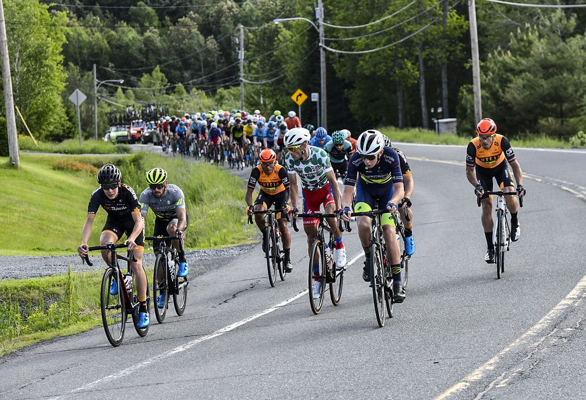 The break early began to form on the first climb.