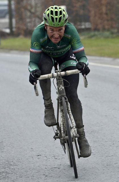 Thomas Voeckler (Team Europcar) makes his late move at Dwars Doors Vlaanderen