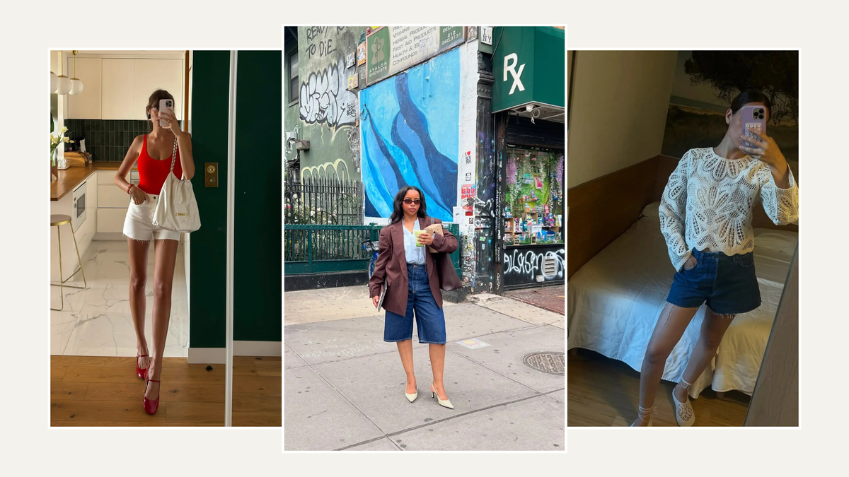 6 Shockingly Elegant Denim-Shorts Outfits the Fashion Crowd Is Wearing