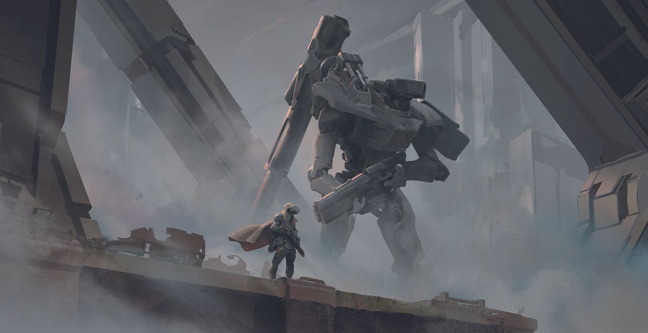 This artist uses Photoshop, Blender and Unreal Engine to create striking characters, mechs and environments