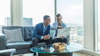 two men in a business meeting