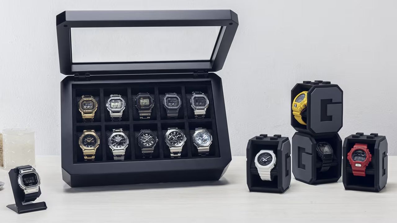 G-Shock watch stands and collector display case