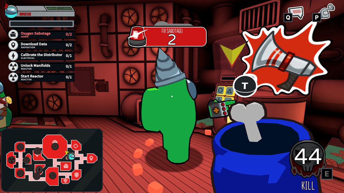 An official Steam screenshot of Among Us 3D gameplay